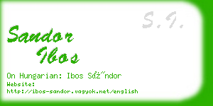 sandor ibos business card